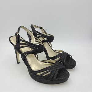 Adrianna Papel Strappy 4" Heel Women's 8 (black)